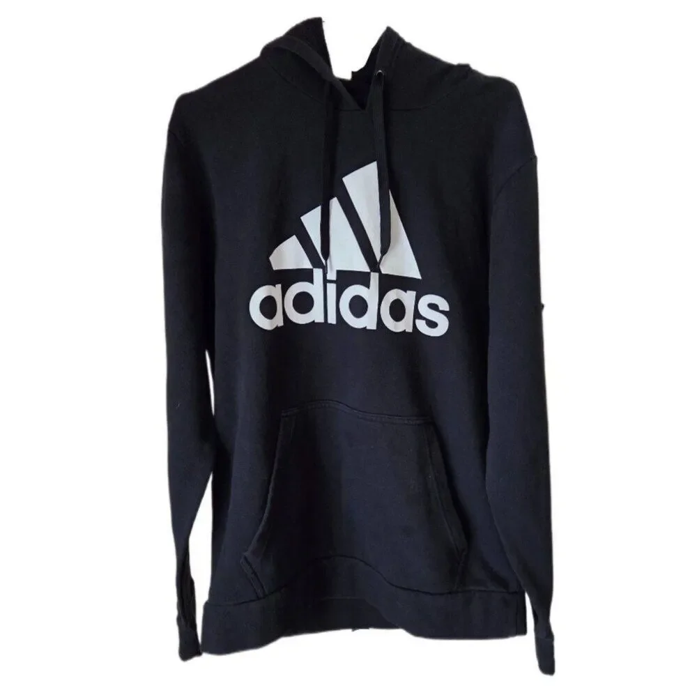 Adidas Golf Black Graphic Pull Over Hoodie with Kangaroo Pocket